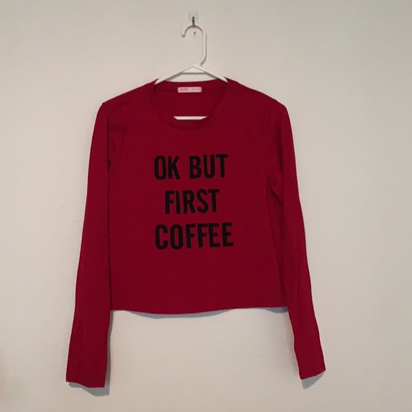 ROMWE “But coffee first” crop top - Picture 2 of 3